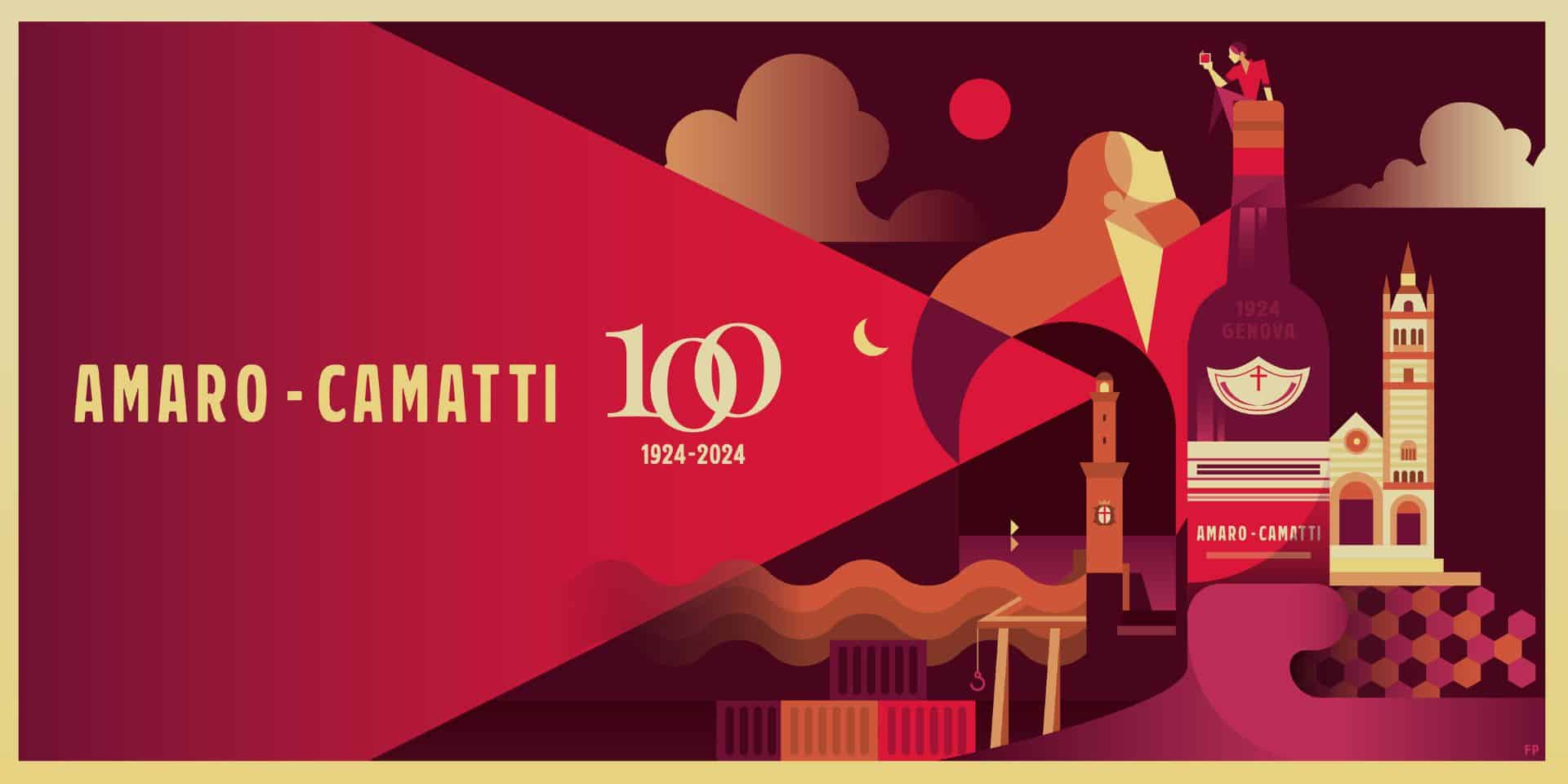 Poster cento anni di Amaro Camatti